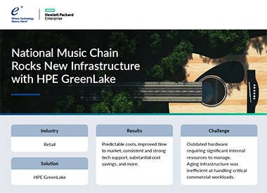 National Music Chain Rocks New Infrastructure with HPE GreenLake