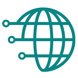 AI earth circuit icon